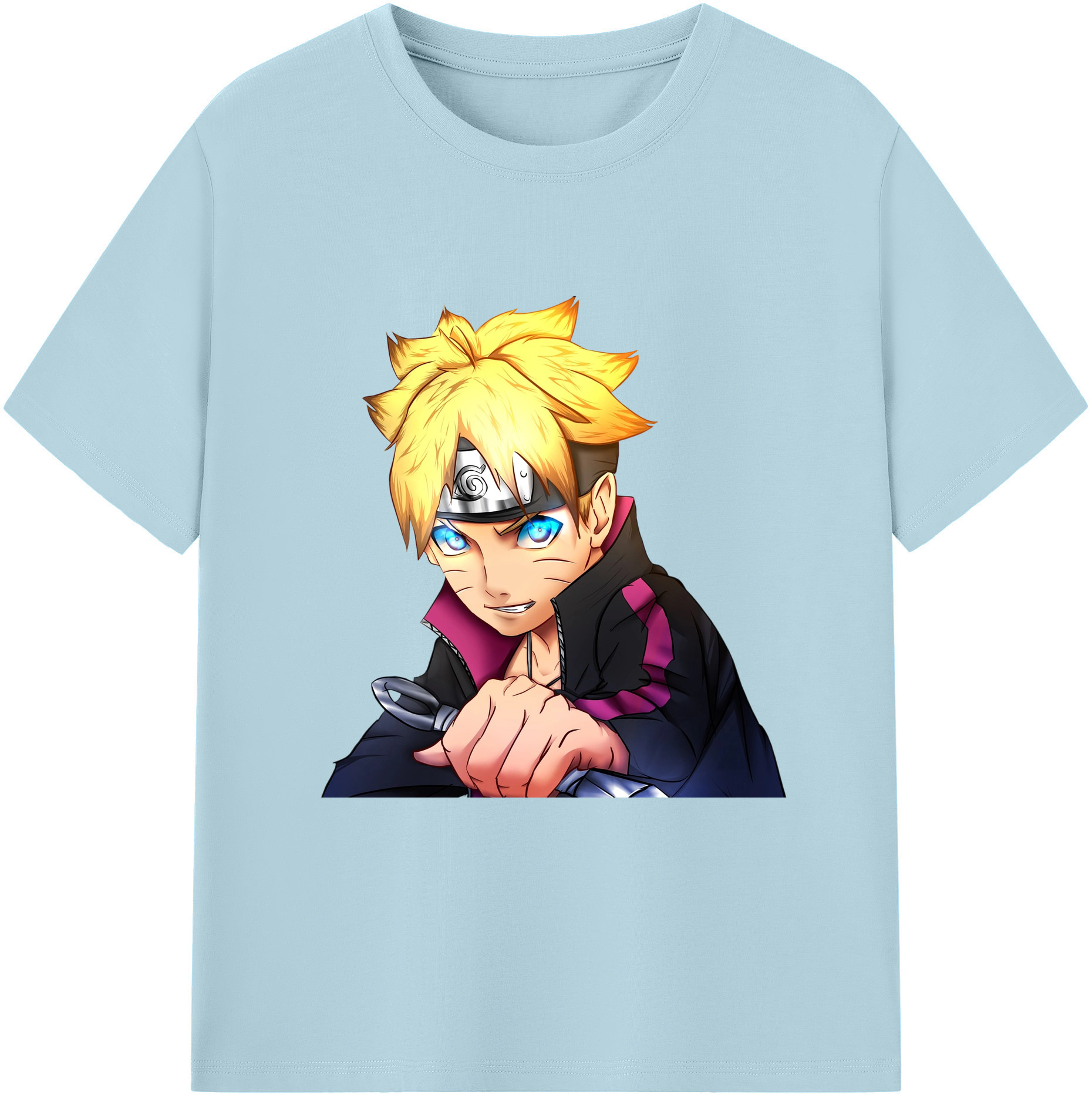 （画像用） NARUTO -ナルト- うずまき ボルト Uzumaki Boruto 綿100％半袖Tシャツ（フロントプリント）